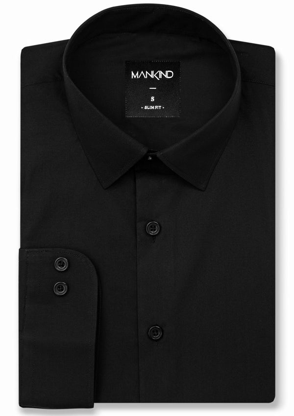 Classic Plain Black Shirt - MTO