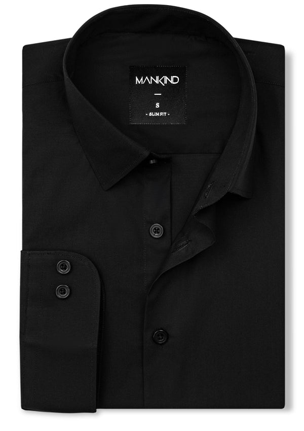 Classic Plain Black Shirt - MTO